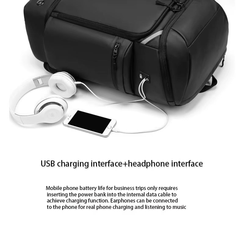 New Large Capacity Backpack for Sports Travel, Dry and Wet Separation, Lightweight Multi Pocket Backpack for Business Trips, Com