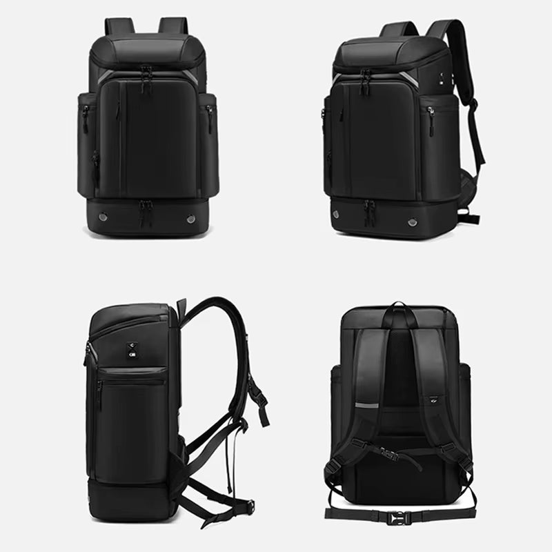 New Large Capacity Backpack for Sports Travel, Dry and Wet Separation, Lightweight Multi Pocket Backpack for Business Trips, Com