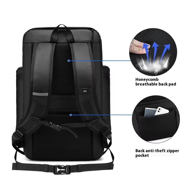 New Large Capacity Backpack for Sports Travel, Dry and Wet Separation, Lightweight Multi Pocket Backpack for Business Trips, Com